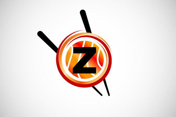 Initial alphabet in the circle with Chopstick