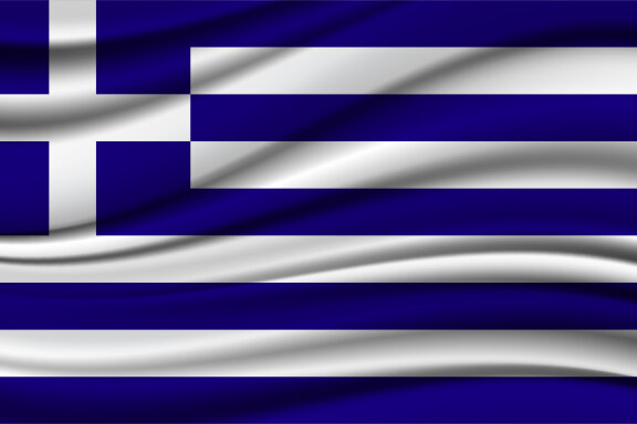 Silk Waving Flag of Greece.