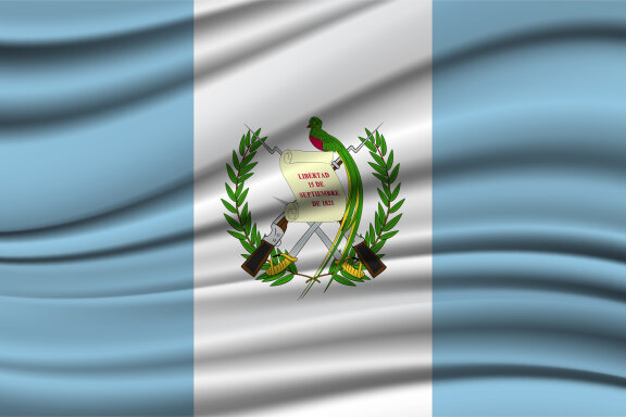 Silk Waving Flag of Guatemala