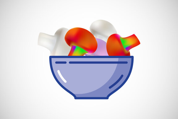 Mushroom creative design vector illustration