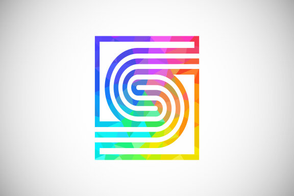 Low poly line letter