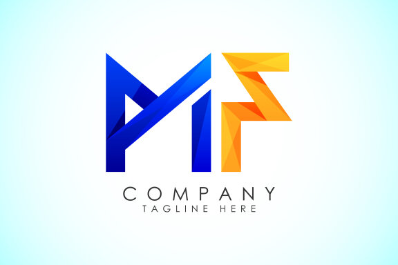 Letter M F Logo Design