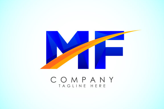 Letter M F Logo Design
