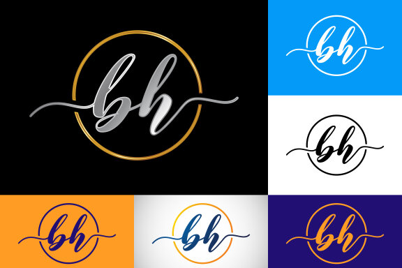 Letter B H Logo Design