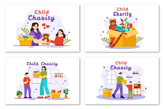 12 Child Charity Illustration