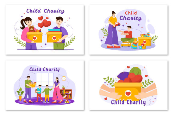 12 Child Charity Illustration
