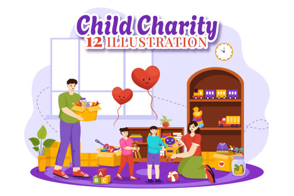12 Child Charity Illustration