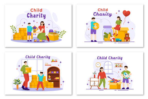 12 Child Charity Illustration