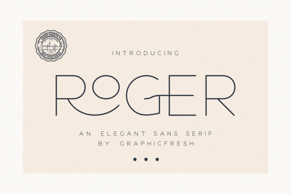 Roger - An Elegant Sans Serif