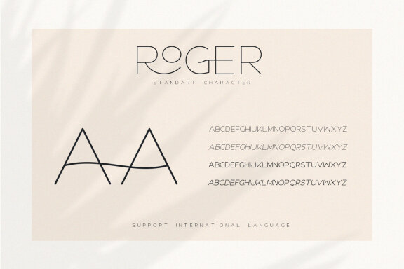 Roger - An Elegant Sans Serif