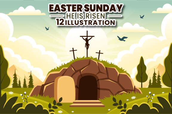 12 Easter Sunday Illustration