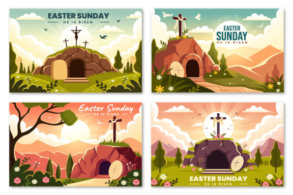 12 Easter Sunday Illustration
