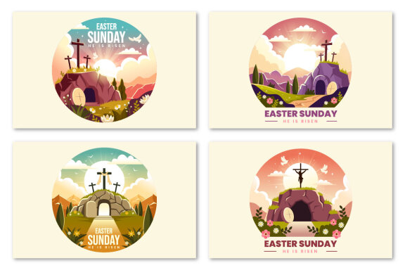 12 Easter Sunday Illustration
