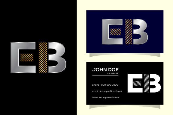 Letter E B Logo Design