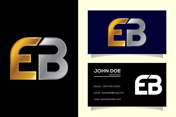 Letter E B Logo Design