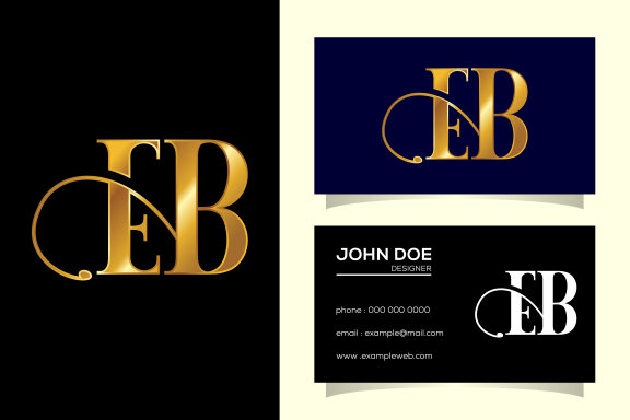 Letter E B Logo Design