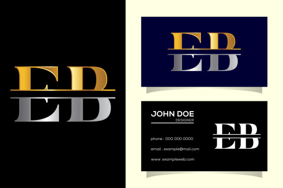 Letter E B Logo Design