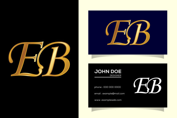 Letter E B Logo Design
