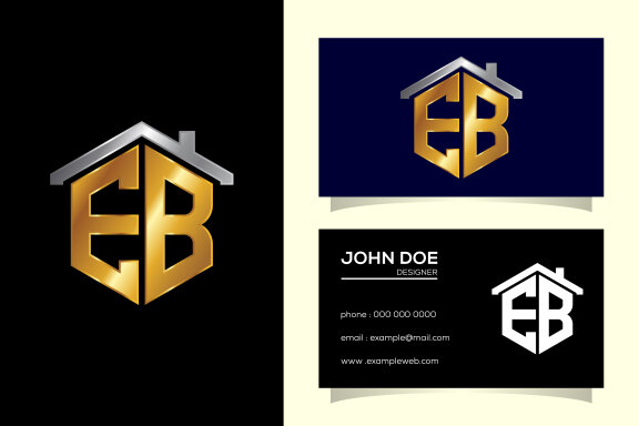 Letter E B Logo Design