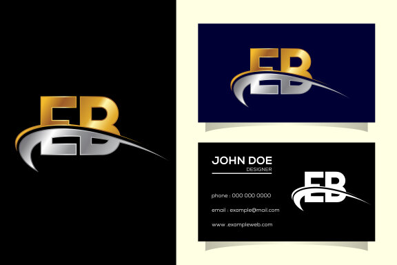 Letter E B Logo Design
