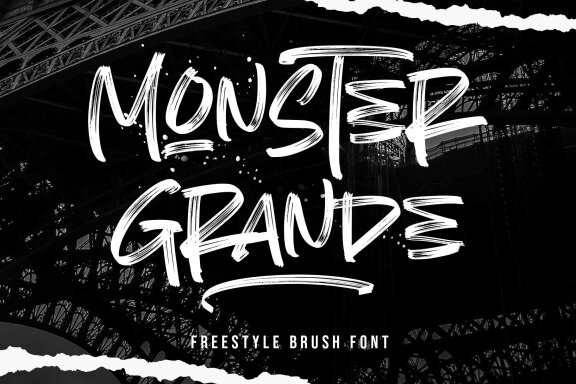 Monster Grande Brush Font