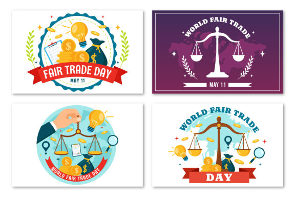 12 World Fair Trade Day Illustration
