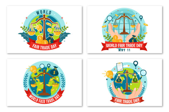 12 World Fair Trade Day Illustration