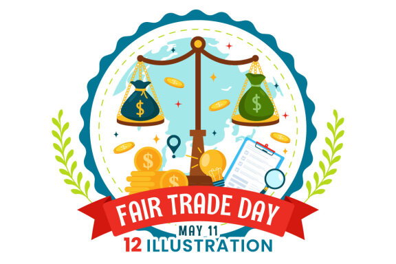 12 World Fair Trade Day Illustration