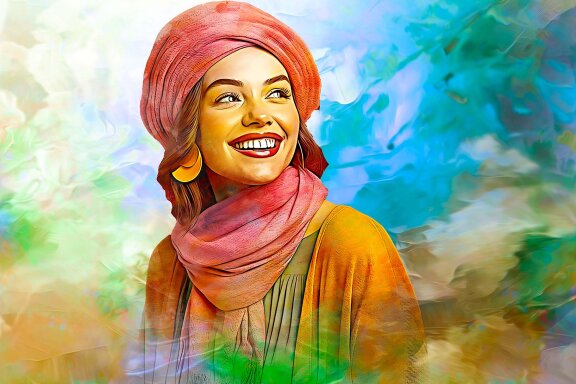 Editable Canvas Oil Painting