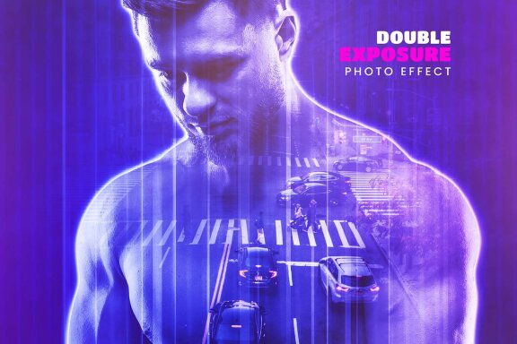  Dramatic Double Exposure Photo Template