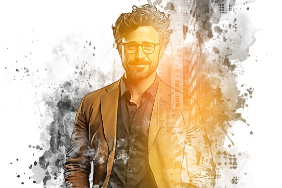 Modern Double Exposure Photo Template