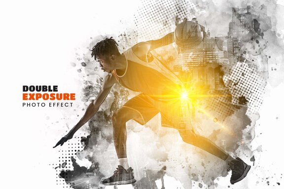 Natural Double Exposure Photo Template