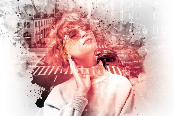 Artistic Double Exposure Photo Template
