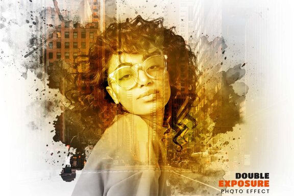 Artistic Double Exposure Photo Template
