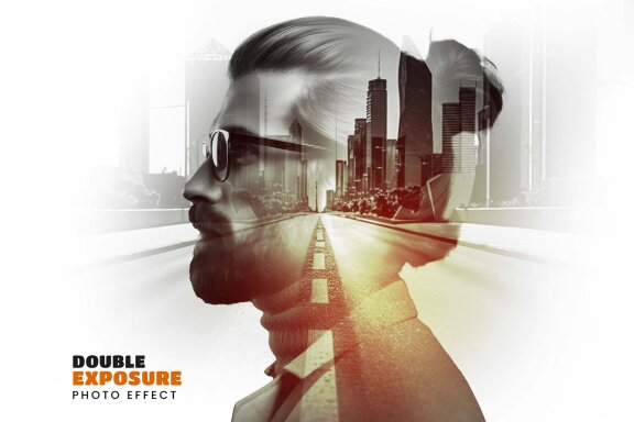 Cinematic Double Exposure Photo Effect Template