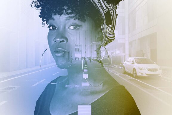  Abstract Double Exposure Photo Template
