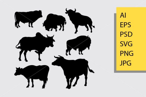 Buffalo animal silhouette