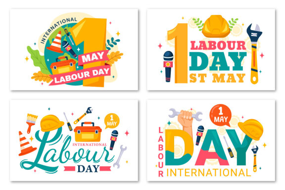 12 International Labor Day Illustration