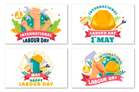 12 International Labor Day Illustration