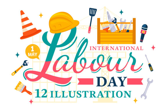 12 International Labor Day Illustration