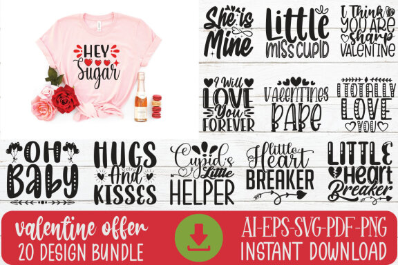 Happy Valentine FREE T-shirt Design Bundle
