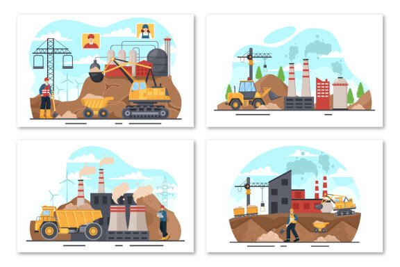 12 Mining Company Illustration
