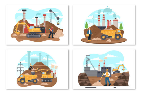 12 Mining Company Illustration