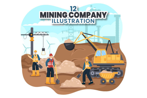 12 Mining Company Illustration