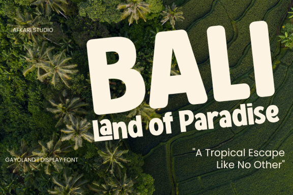 Gayo Land - Sans Serif Display Bold Font