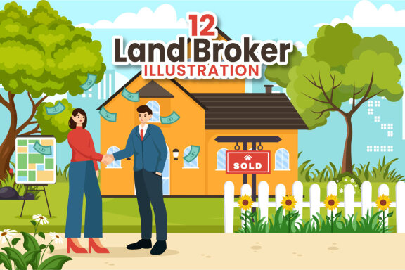 12 Land Broker Illustration