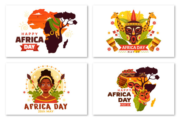 12 Happy Africa Day Illustration