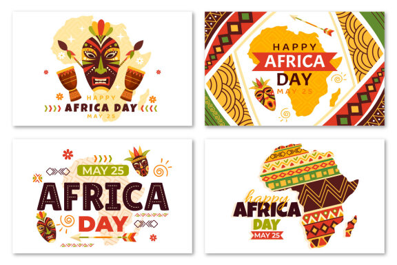 12 Happy Africa Day Illustration
