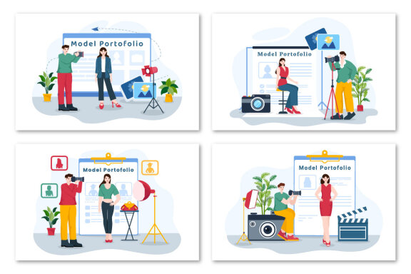 12 Model Portfolio Illustration