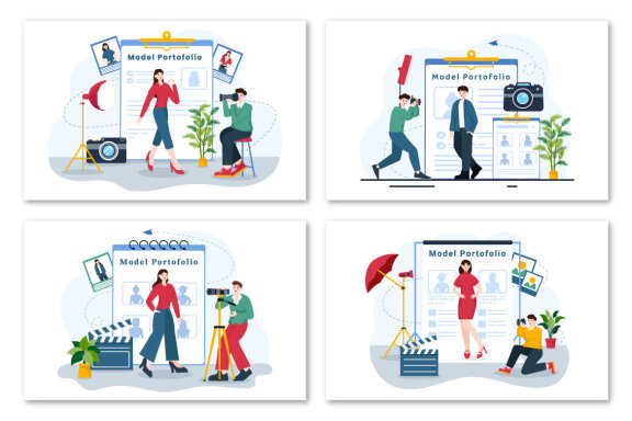 12 Model Portfolio Illustration